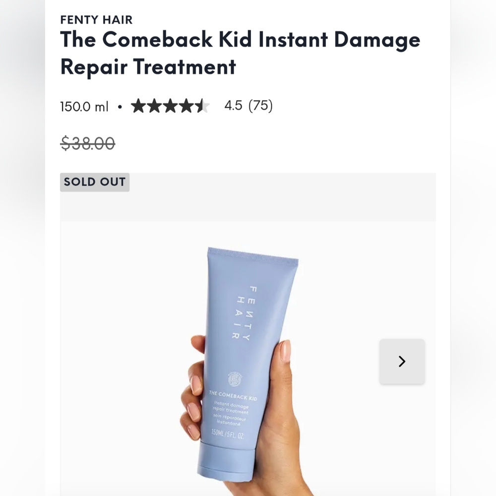 Fenty Hair The Comeback Kid Instant Damage Repair Treatment